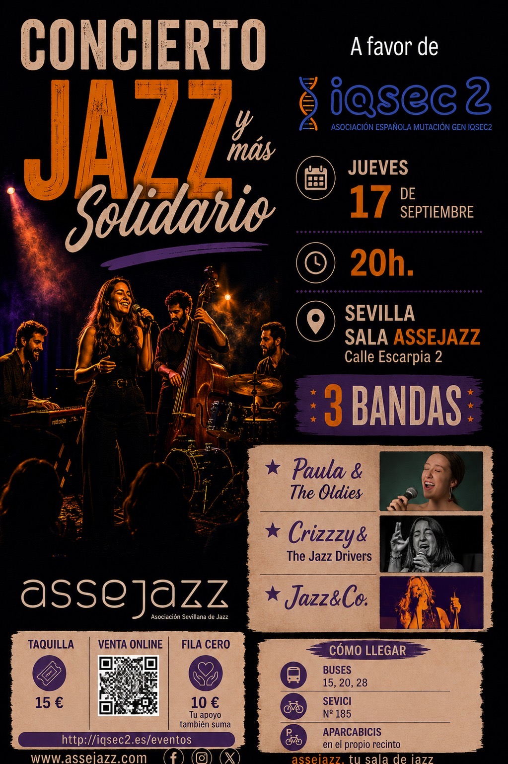 Cartel Concierto Jazz y más Solidario IQSEC2